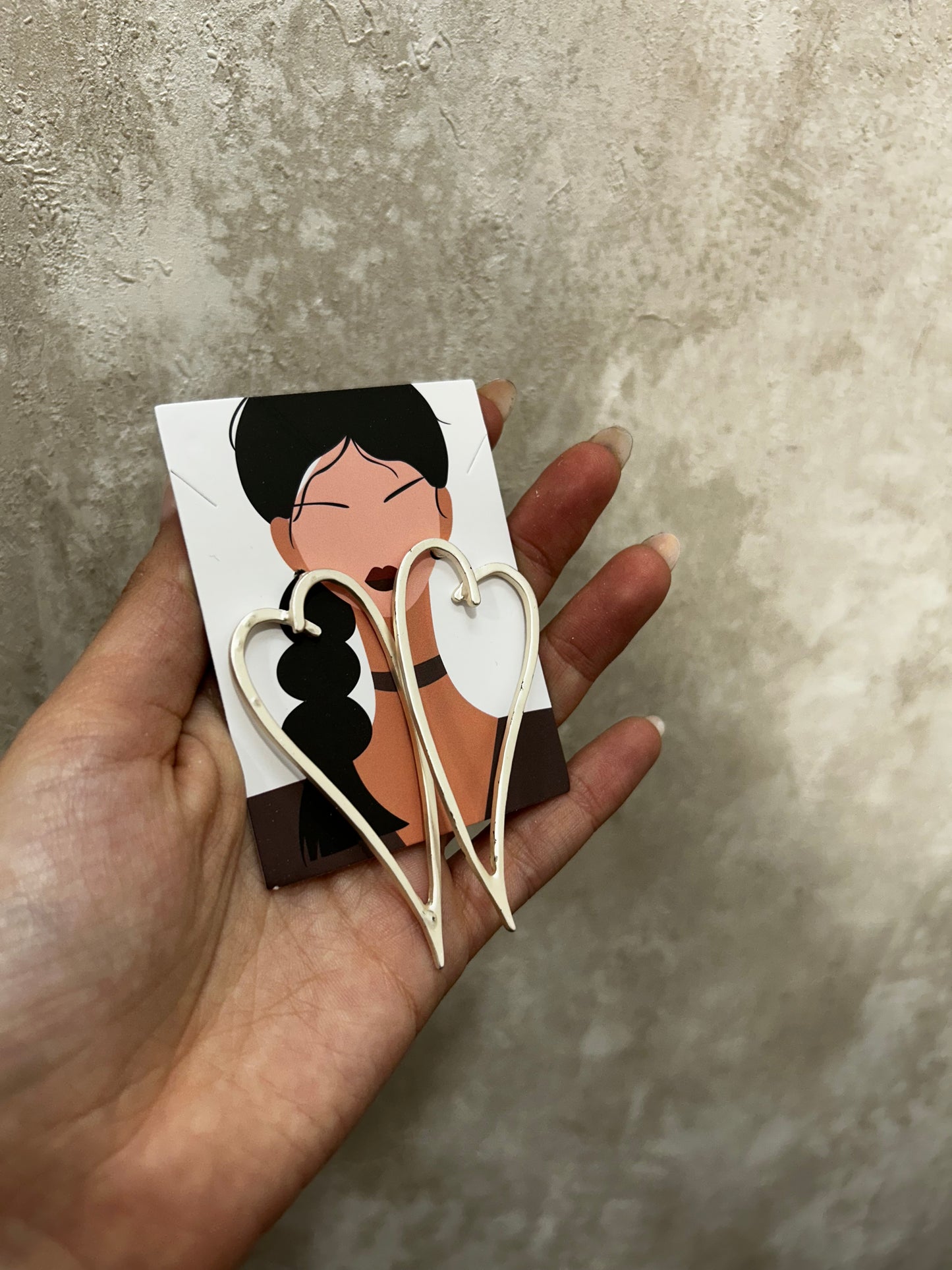 Pendientes corazon plata