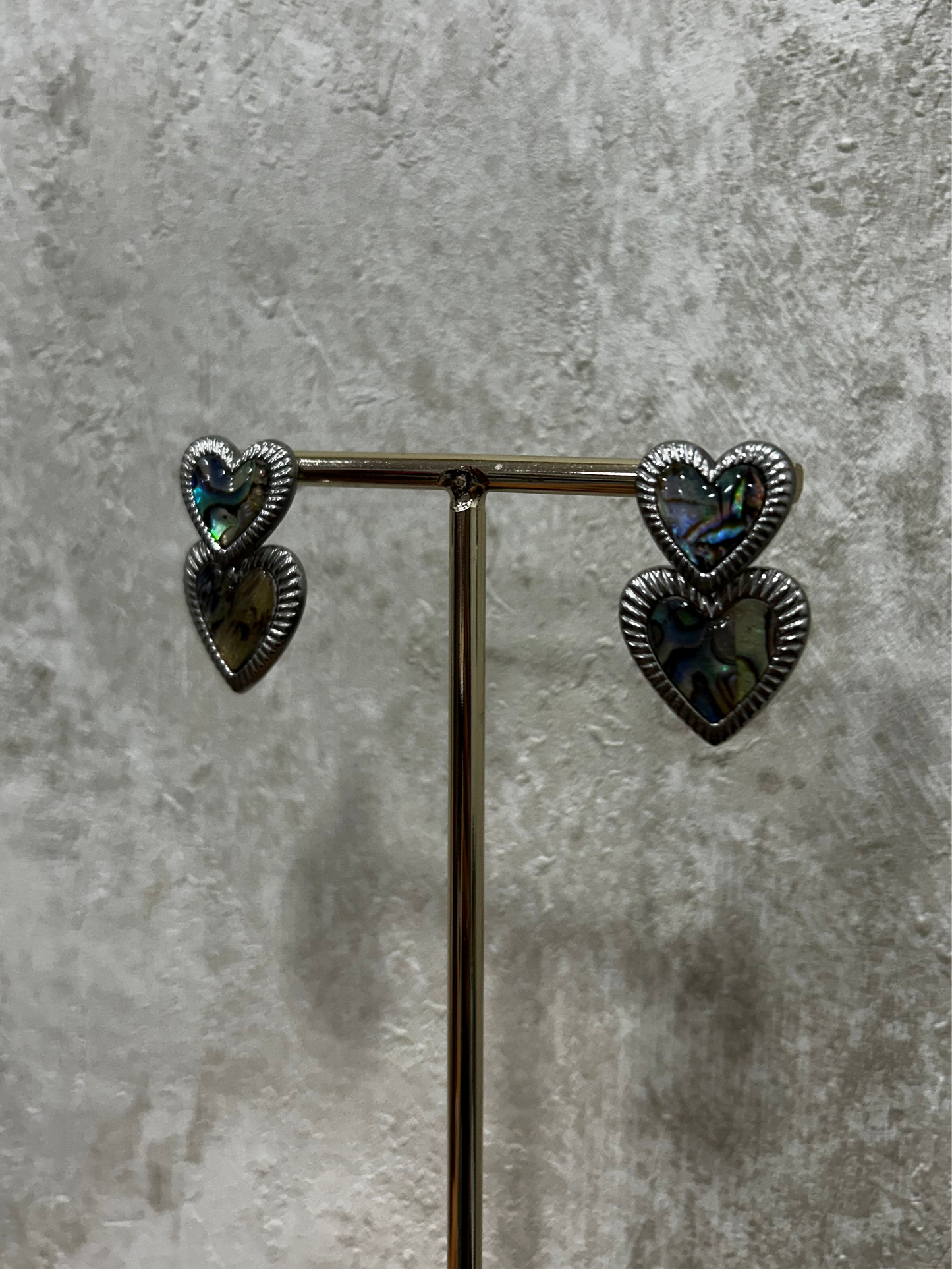 Pendientes acero corazones