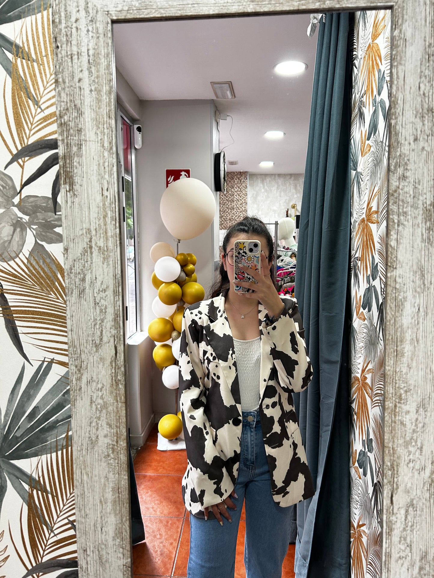 Blazer vaca gris