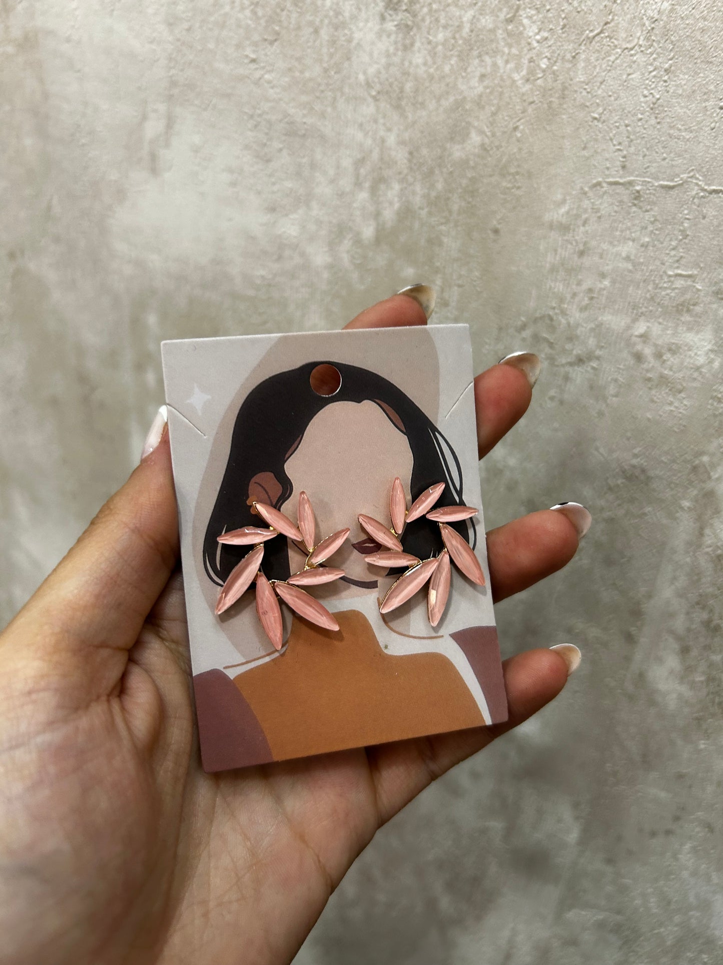 Pendientes brillos rosa