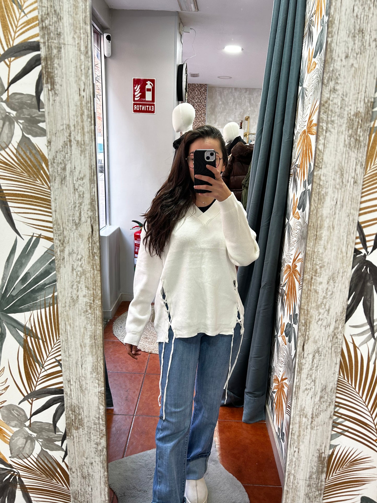 Jersey lazos - blanco