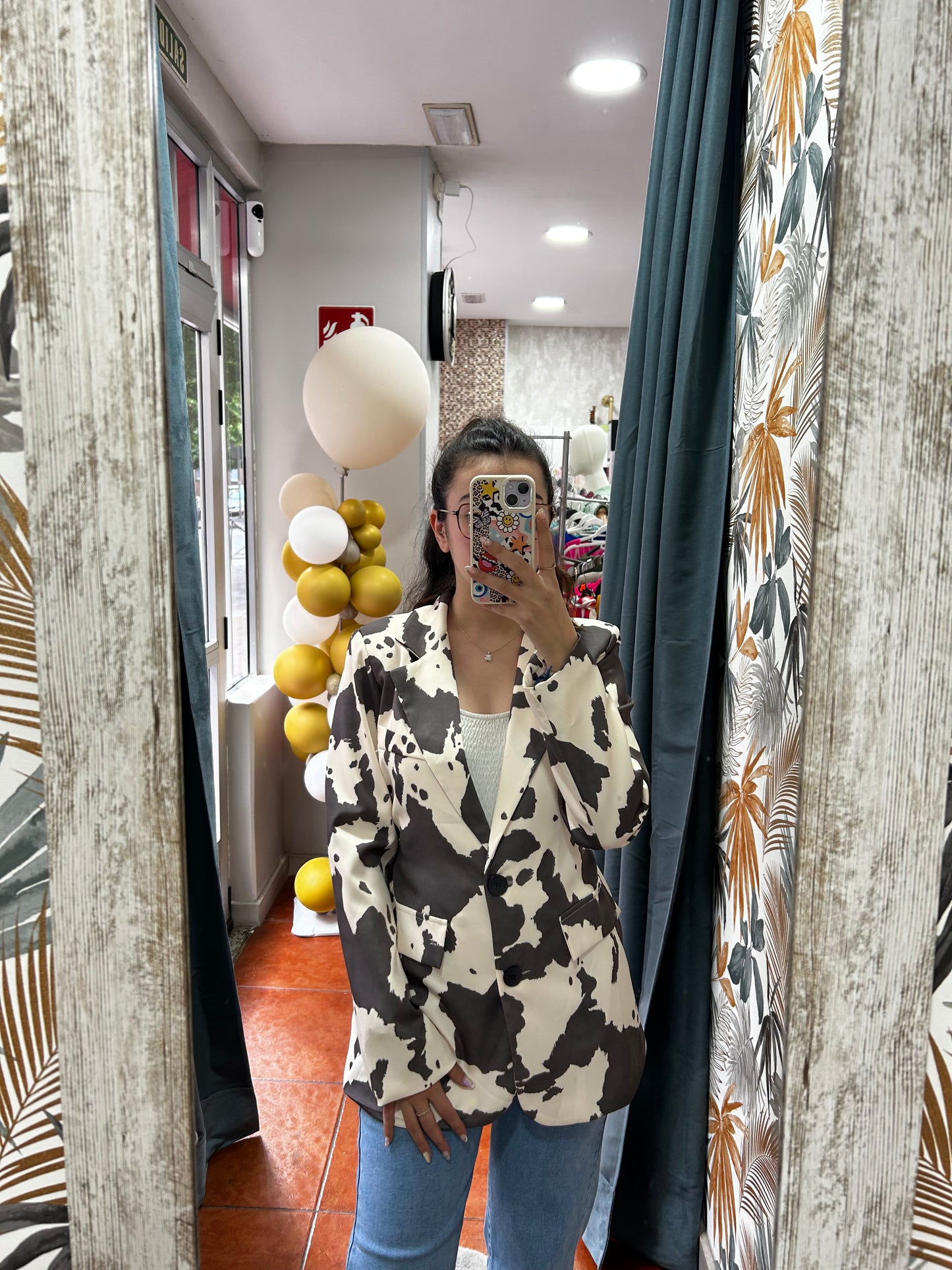 Blazer vaca gris