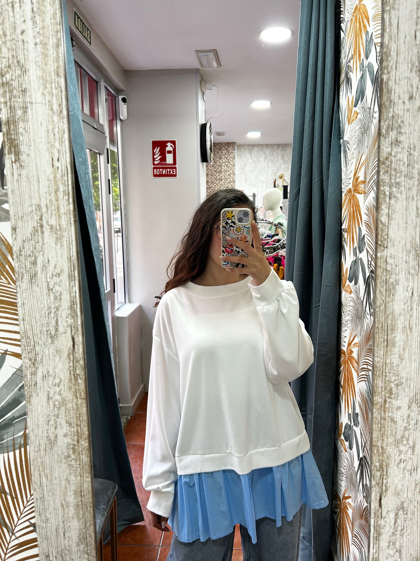 Jersey efecto camisa