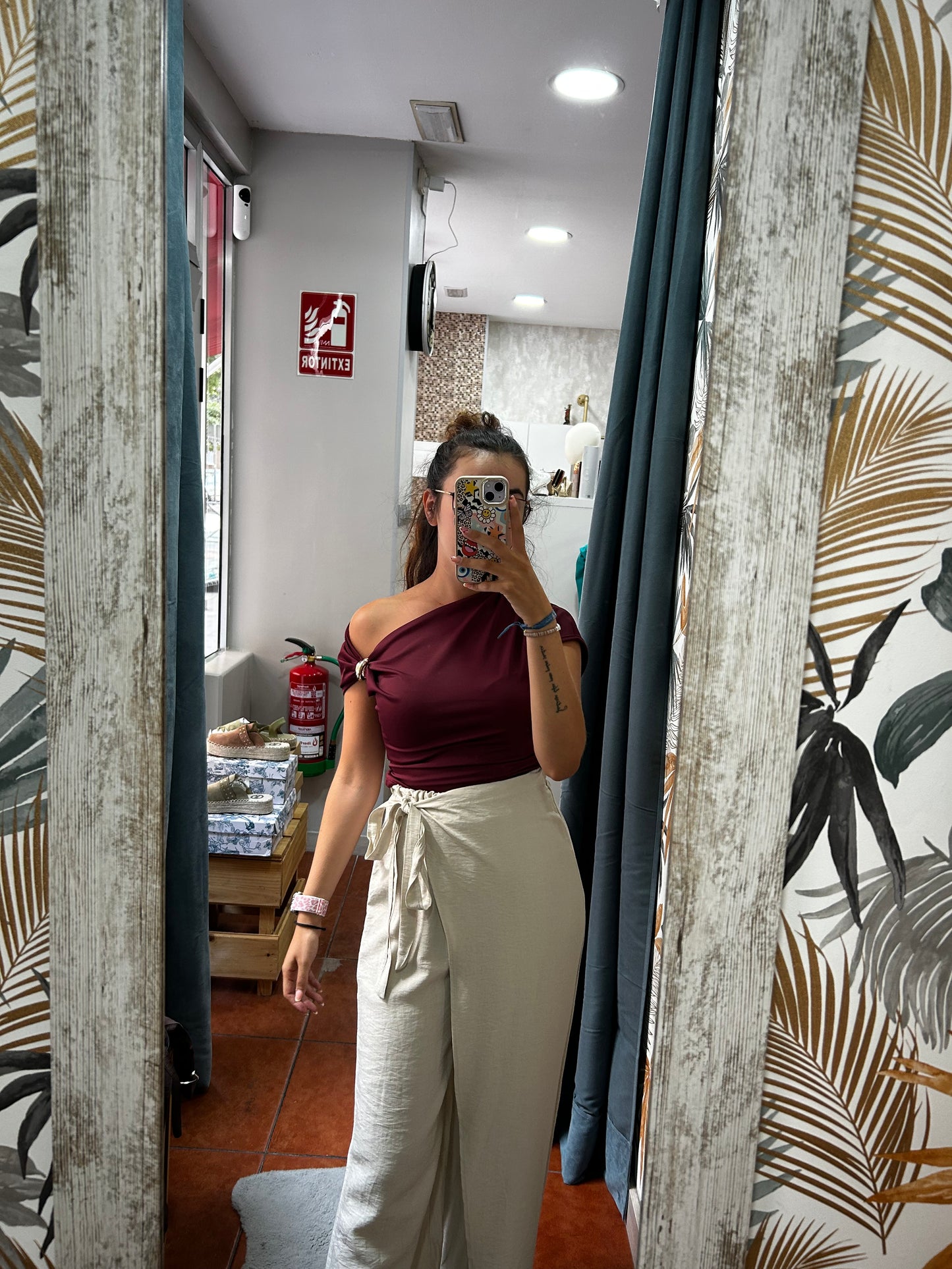 Pantalon lazo - beige
