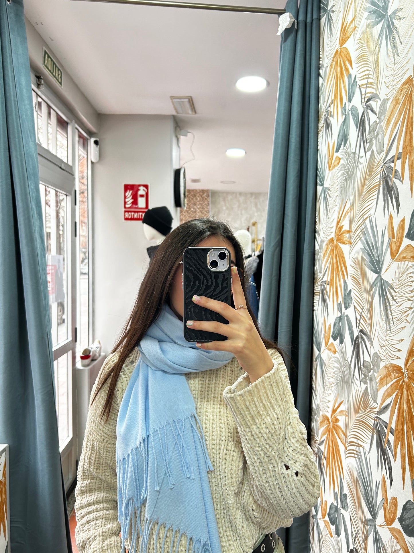 Bufanda azul bebe