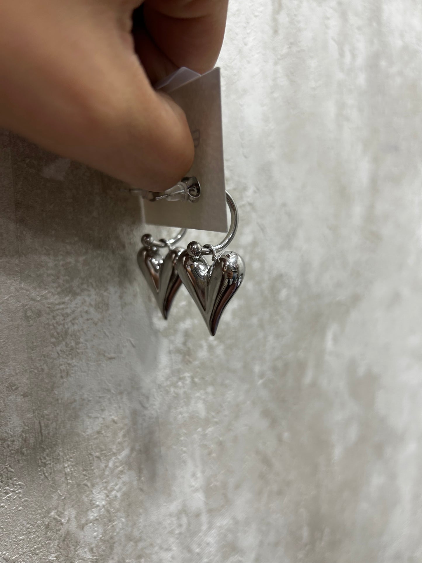 Pendientes acero corazón