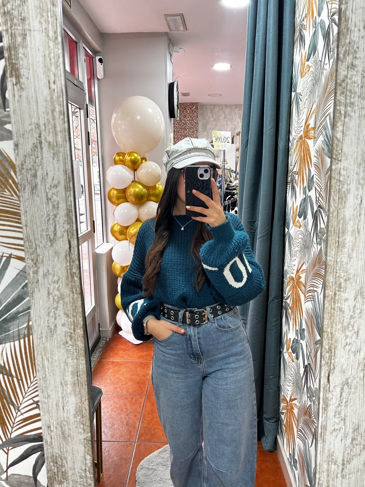 Gorra rayas gris