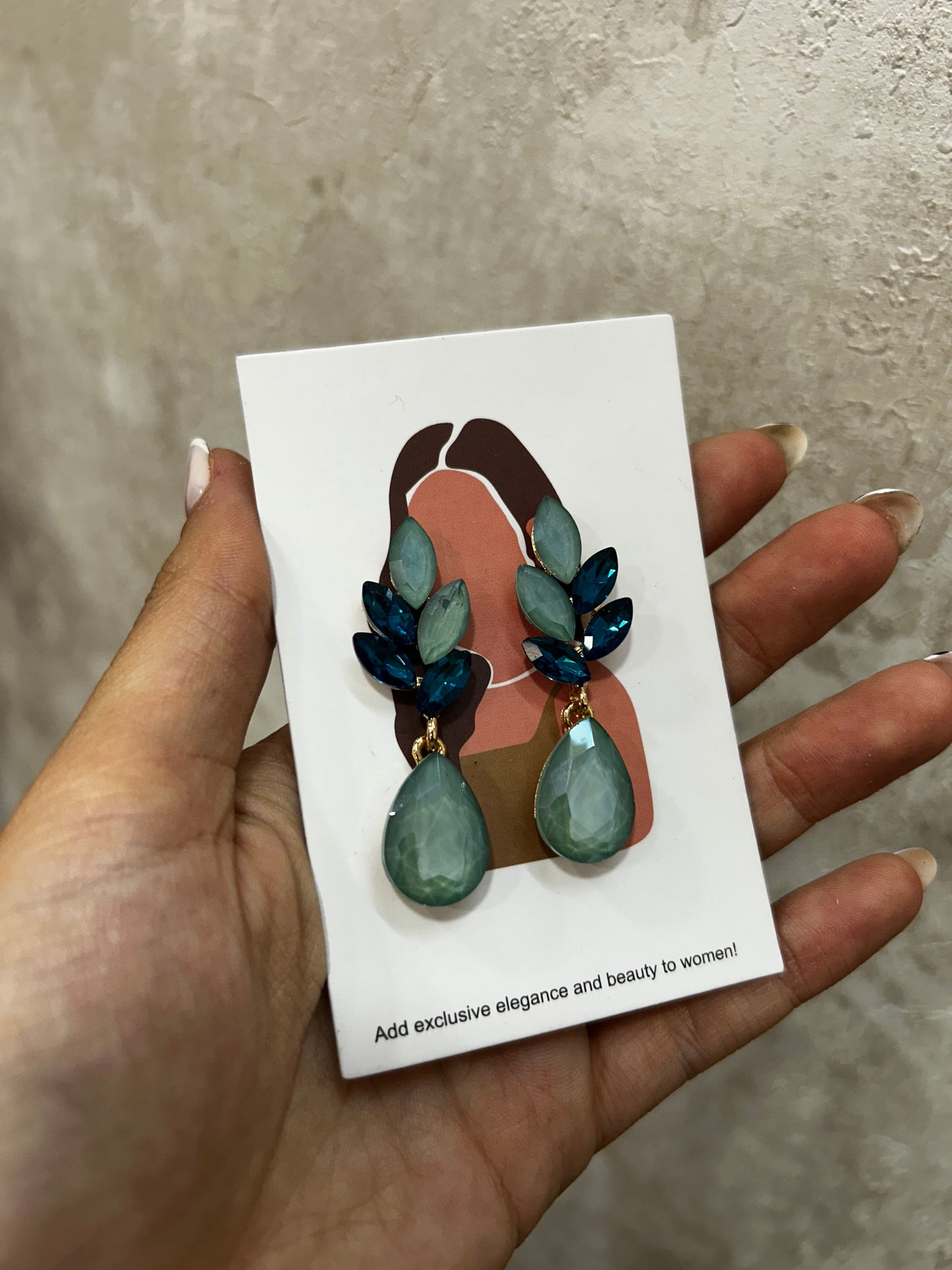 Pendientes brillos turquesa