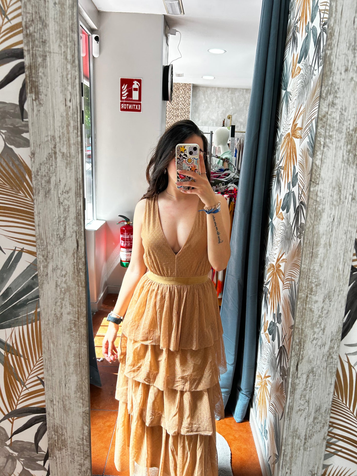 Vestido bohemio marrón