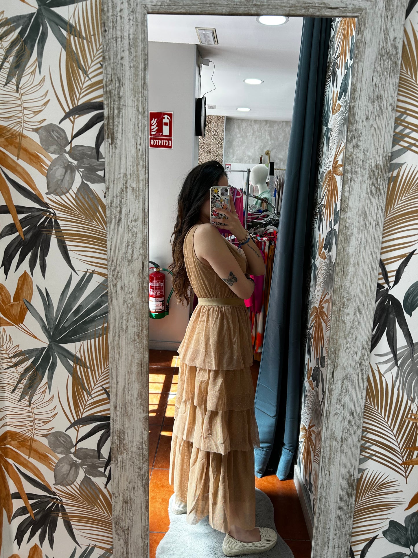 Vestido bohemio marrón