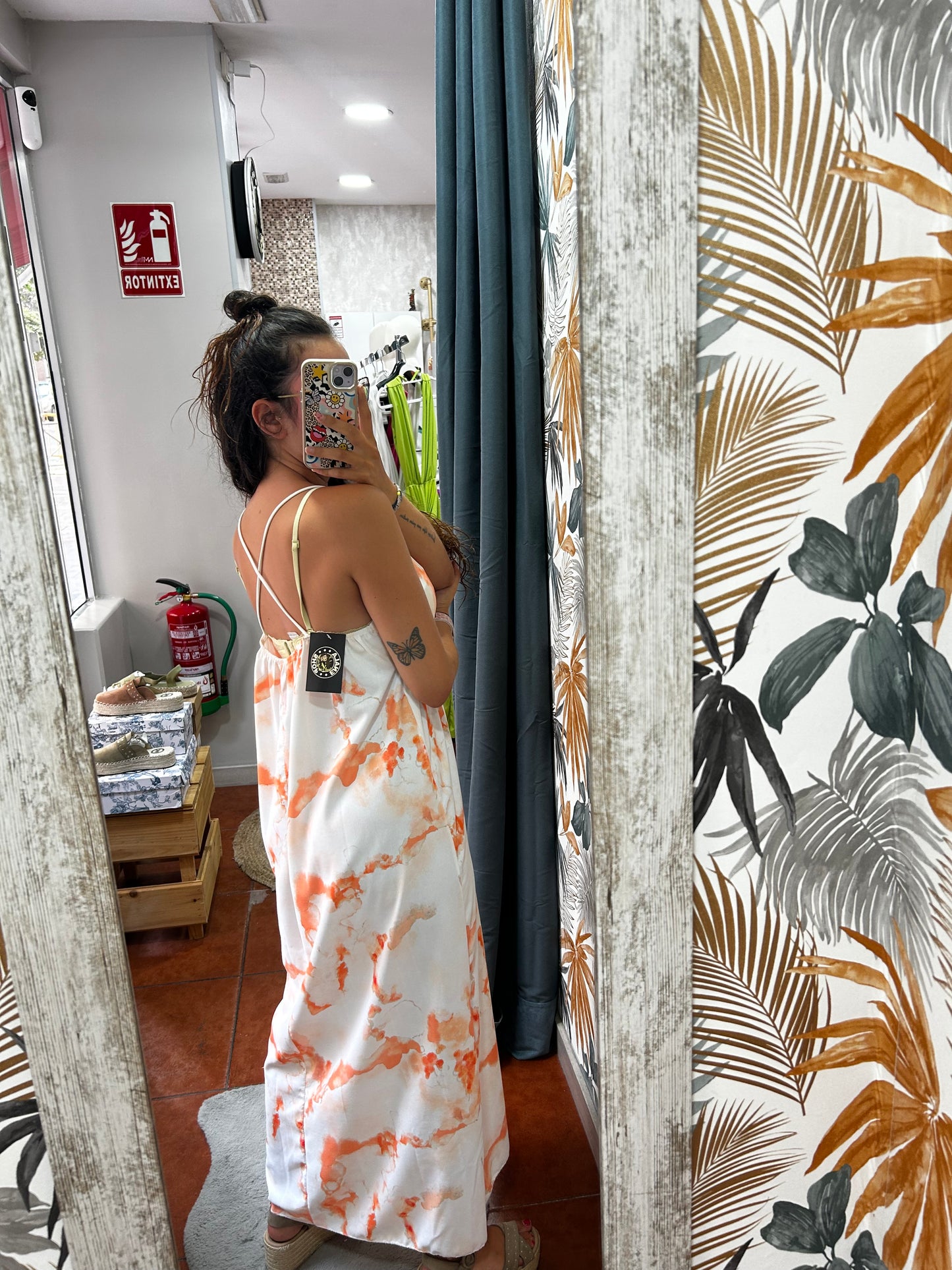 Vestido Tye dye naranja