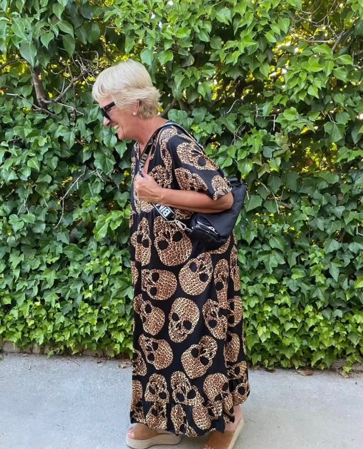 Vestido calavera leopardo