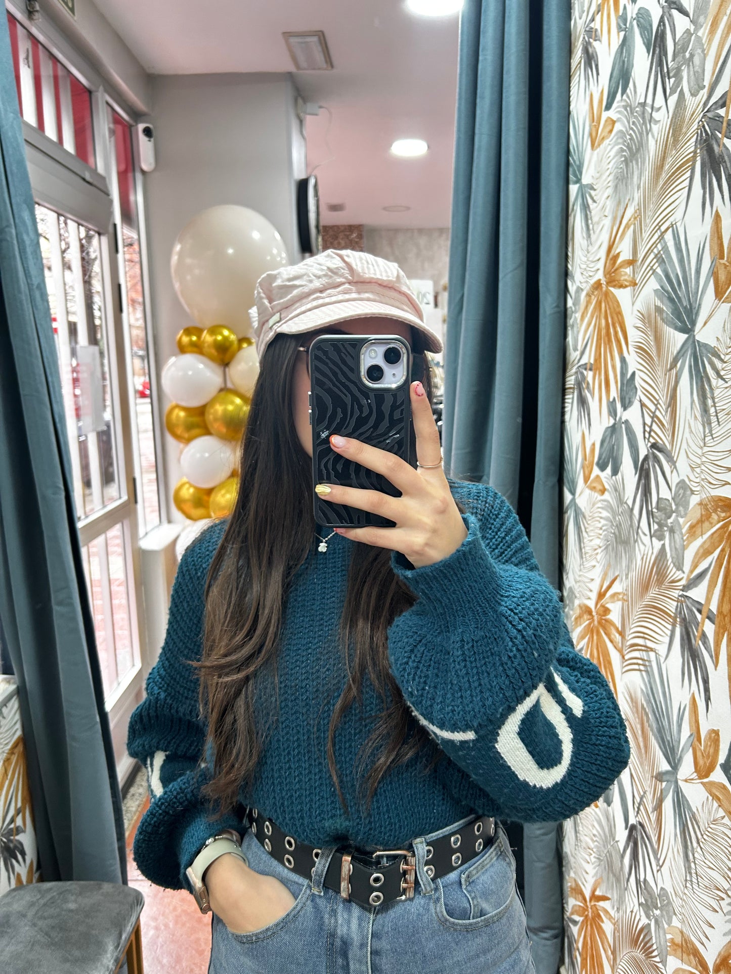 Gorra rosa rayas