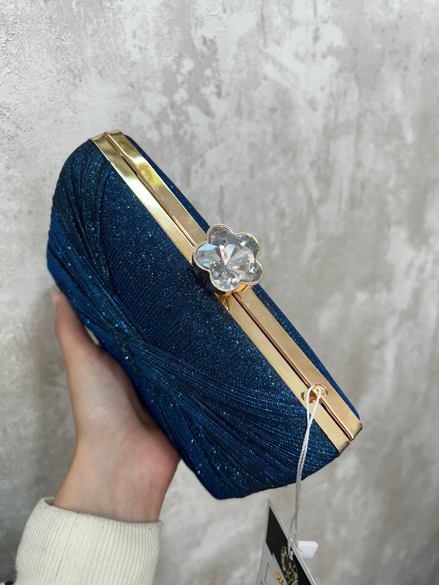 Bolso brillo azul