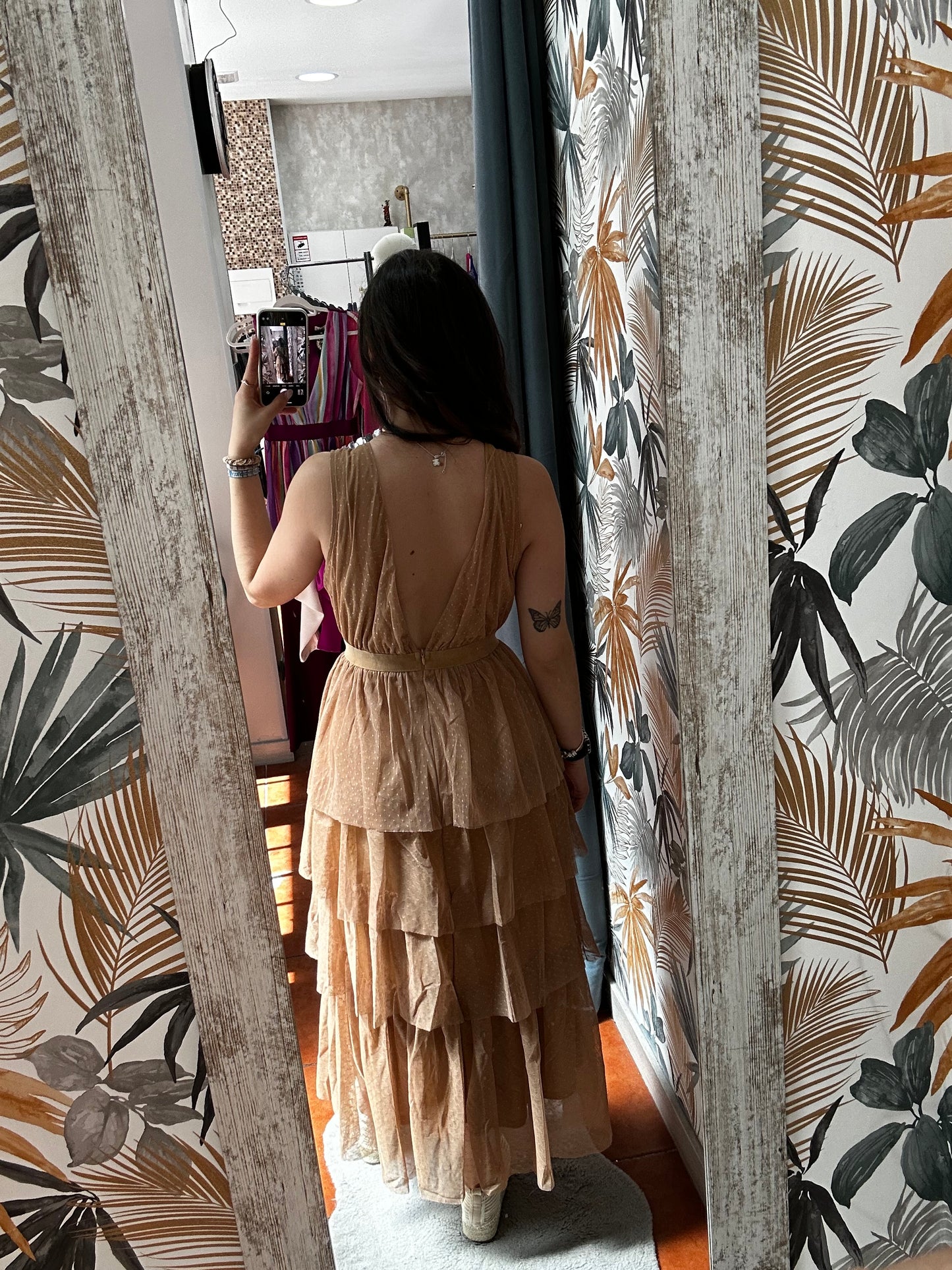 Vestido bohemio marrón