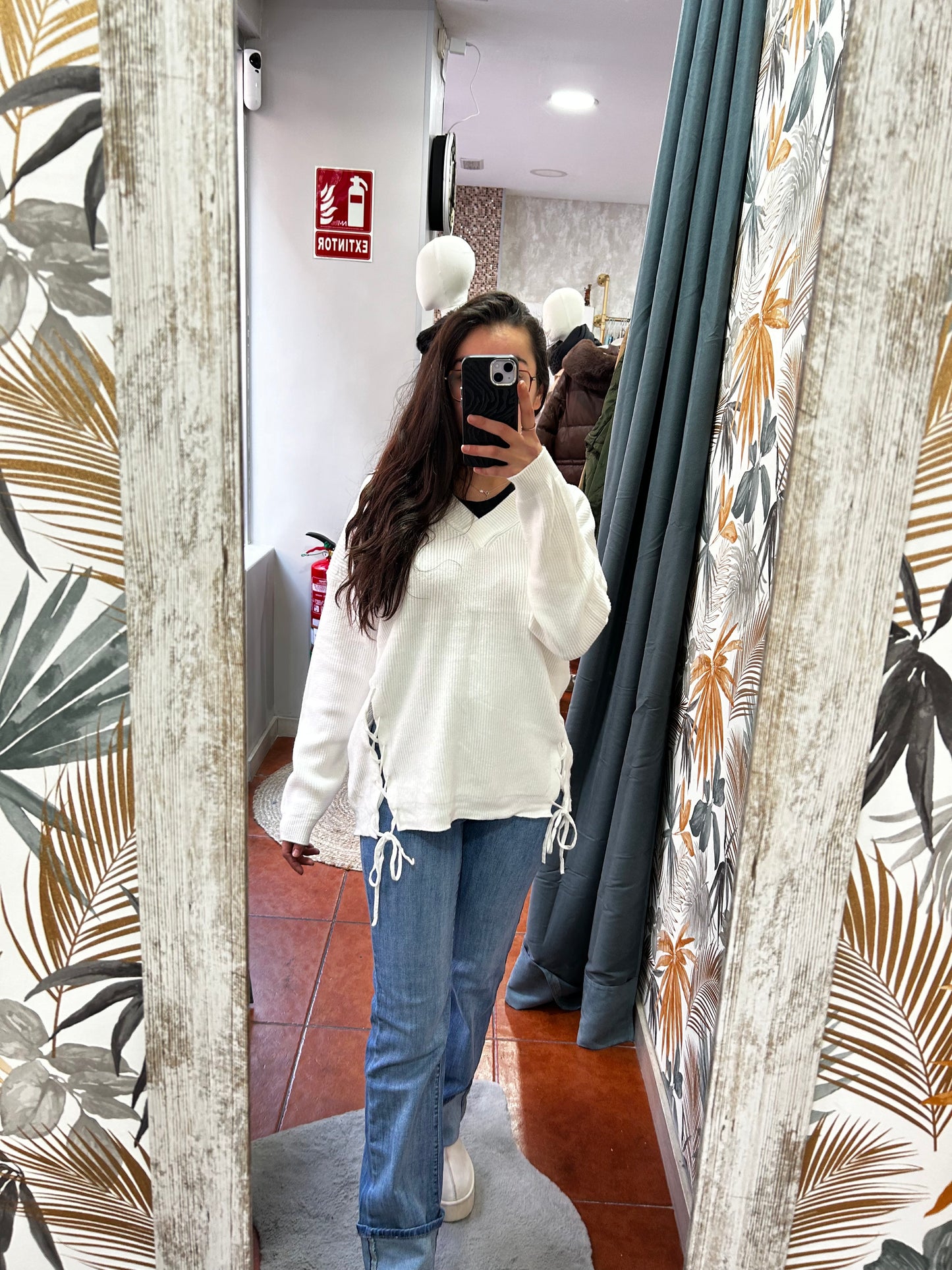 Jersey lazos - blanco