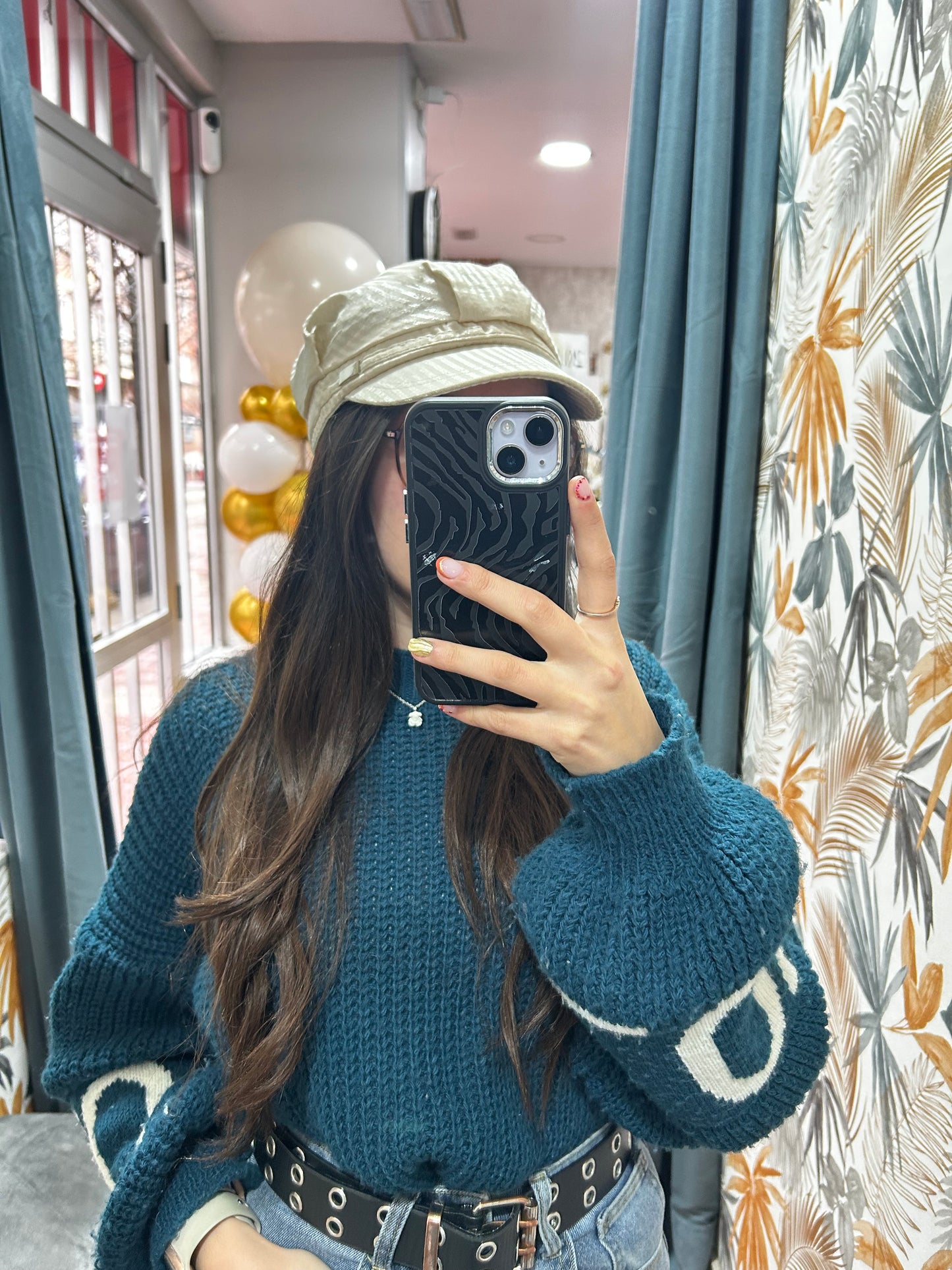 Gorra champán rayas