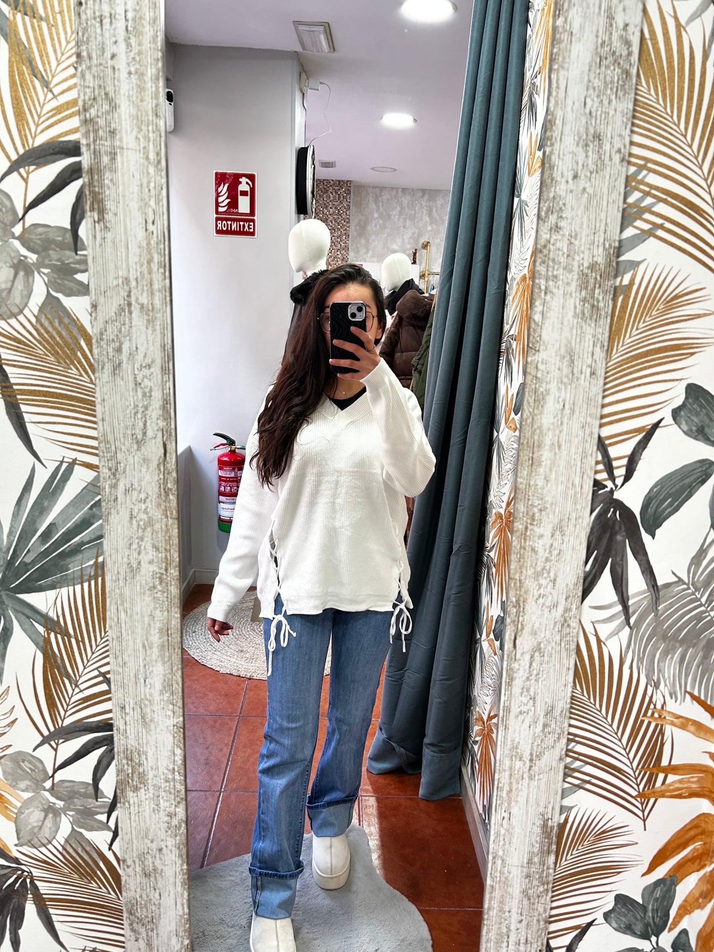 Jersey lazos - blanco