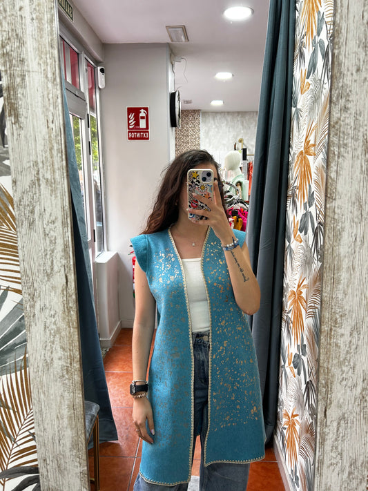 Chaleco manchas azul