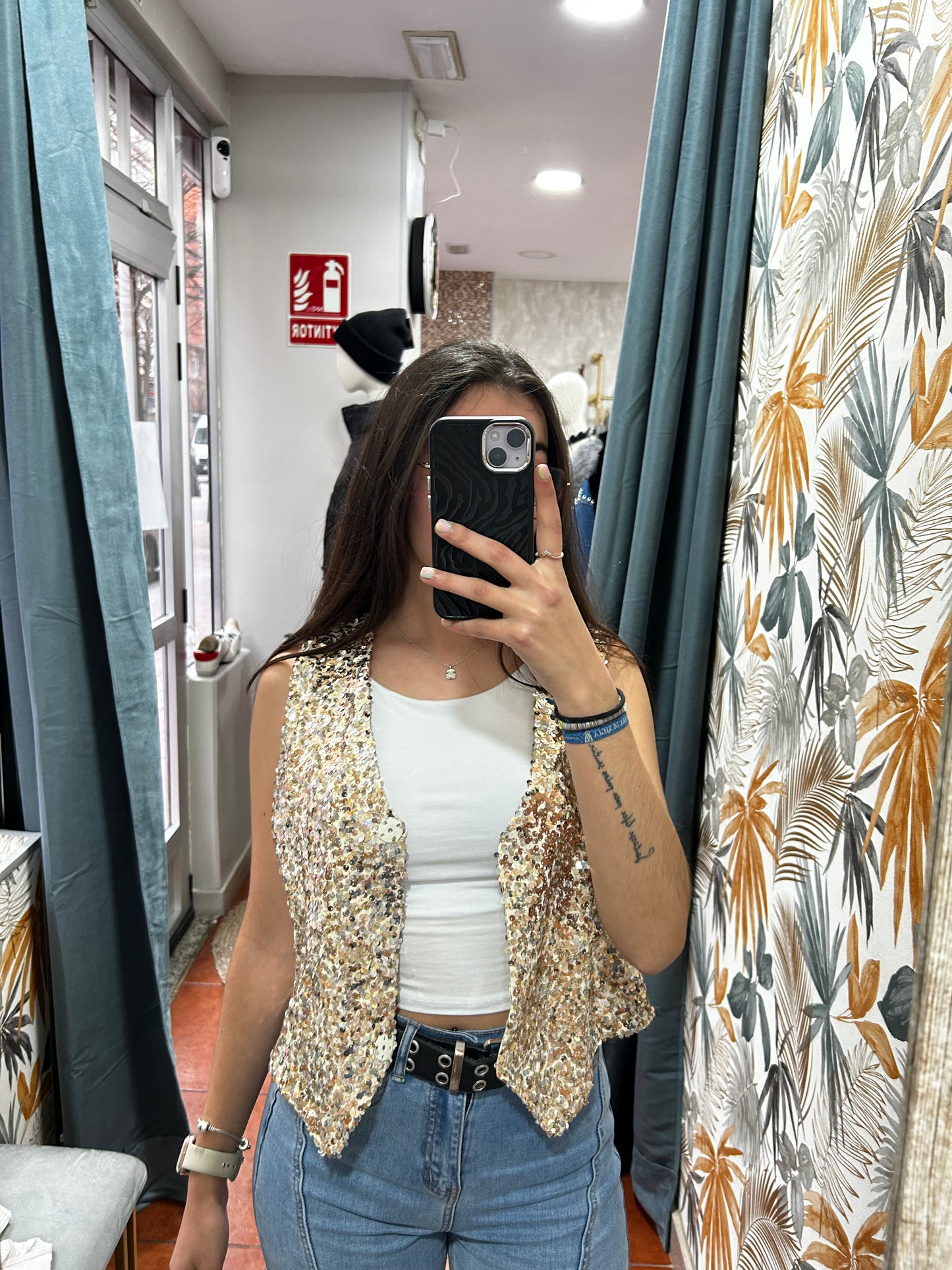 Chaleco lentejuelas