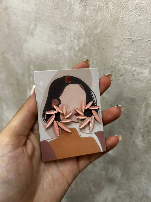 Pendientes brillos rosa