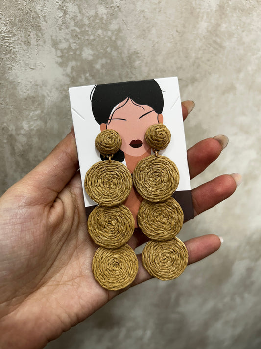 Pendientes Rafia marrón