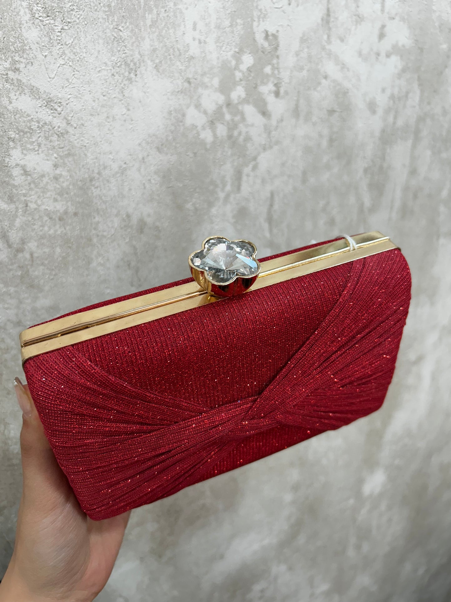 Bolso brillo rojo