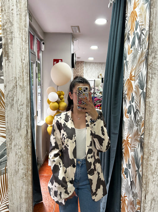 Blazer vaca gris