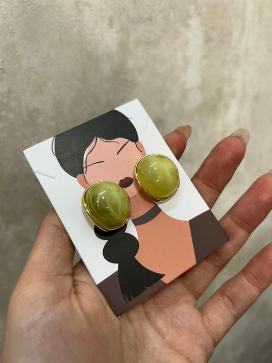 Pendientes círculo verde