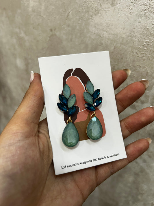 Pendientes brillos turquesa