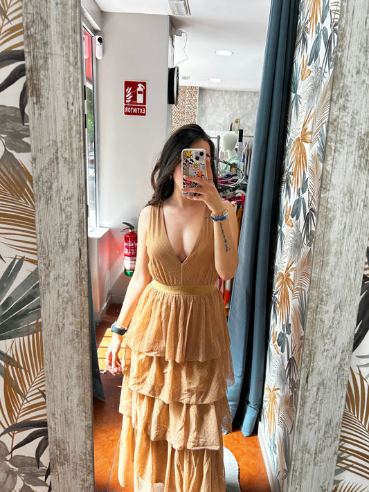 Vestido bohemio marrón