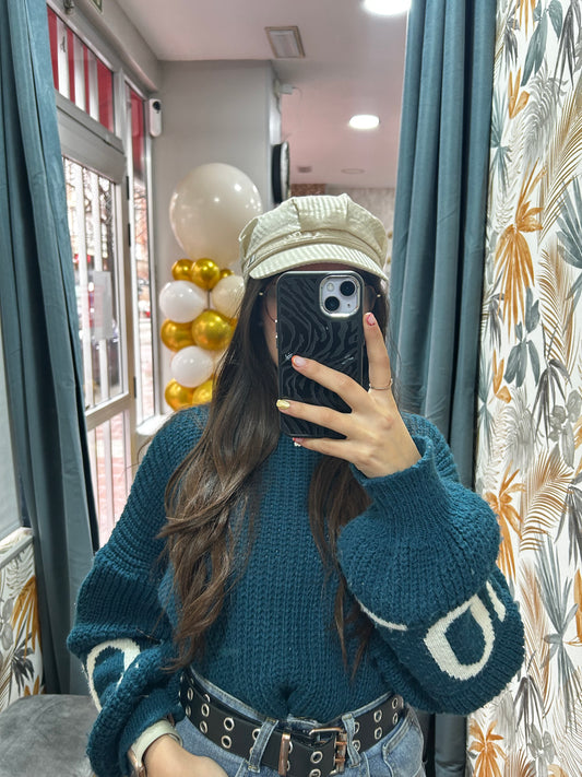 Gorra champán rayas