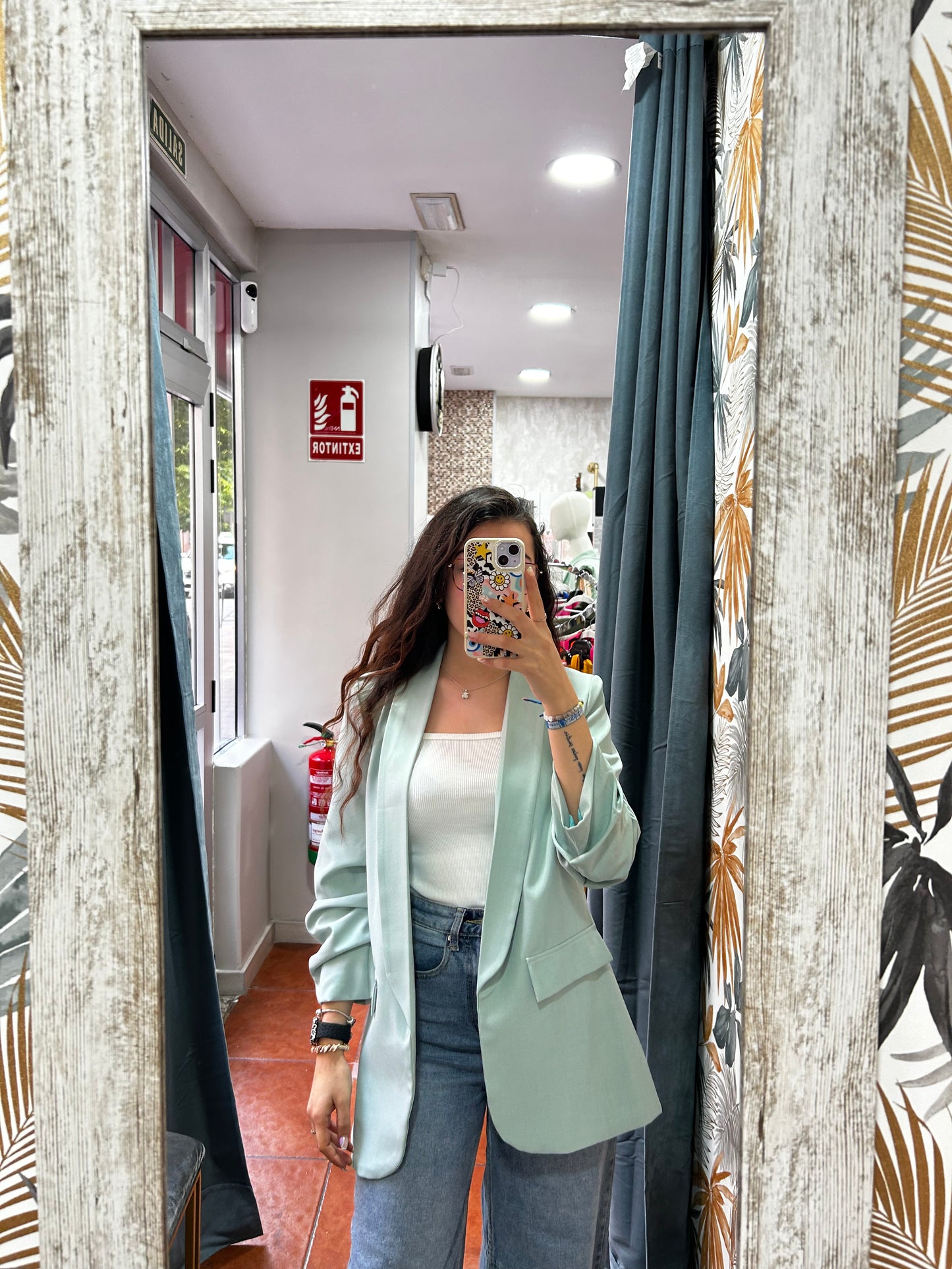 Blazer azul agua