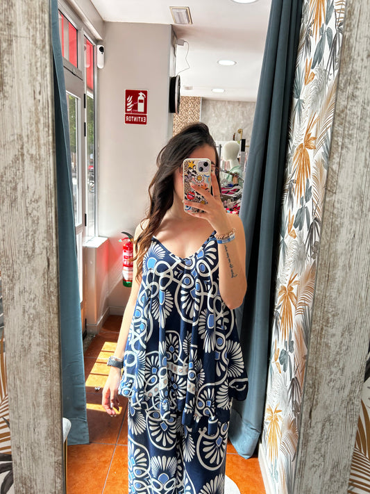 Camiseta estampada azul